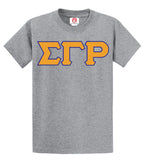 Sigma Gamma Rho 3 Greek Lettered Embroidered T-Shirt