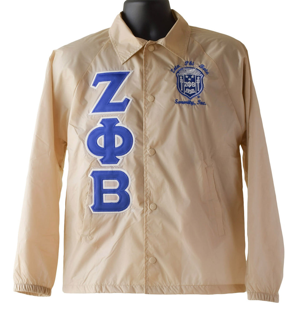 Zeta Greek Lettered Crossing Line Jacket - Zeta Phi Beta