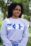 Zeta Phi Beta Color Block Greek Lettered Crewneck Sweatshirt