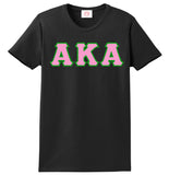 Alpha Kappa Alpha 3 Greek Letter Embroidered T-Shirt