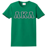 Alpha Kappa Alpha 3 Greek Letter Embroidered T-Shirt