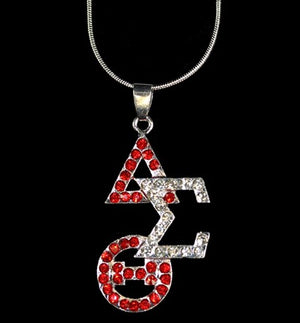 Delta Sigma Theta Overlapping Crystal Necklace