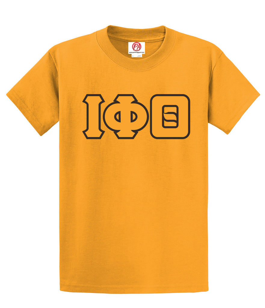 Iota 3 Greek Letter Embroidered T-Shirt - Iota Phi Theta