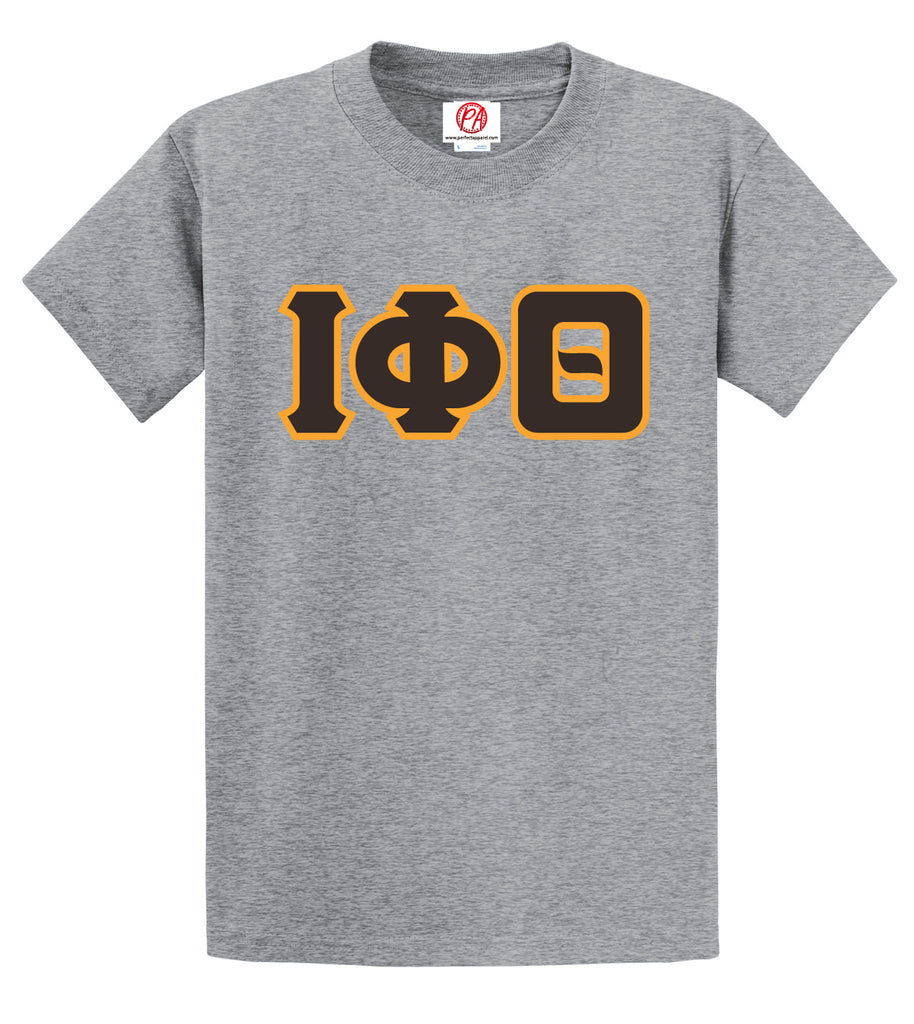 Iota 3 Greek Letter Embroidered T-Shirt - Iota Phi Theta