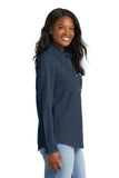 Zeta Phi Beta Long Sleeve Denim Crest Shirt
