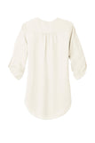 Delta Sigma Theta Embroidered Torch of Wisdom Tunic Blouse - Ivory