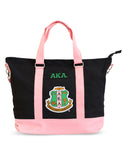 Alpha Kappa Alpha Canvas Crossbody Tote Bag