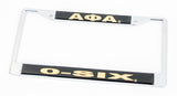 O-Six Call Tag Plate Frame - Alpha Phi Alpha