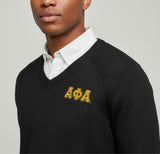 Alpha Phi Alpha Brooks Brothers Greek Letter V-Neck Sweater