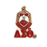 Delta Sigma Theta Shield with Letter Lapel Pin