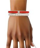 Delta Sigma Theta Rhinestone Bangle Set