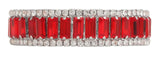 Delta Sigma Theta Red Baguette Bling Tennis Bracelet