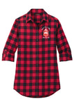 Delta Sigma Theta Plaid Flannel Tunic