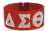 Delta Sigma Theta Rhinestone Magnetic Bracelet