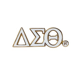 Delta Sigma Theta Greek 3 Letter Color Lapel Pin