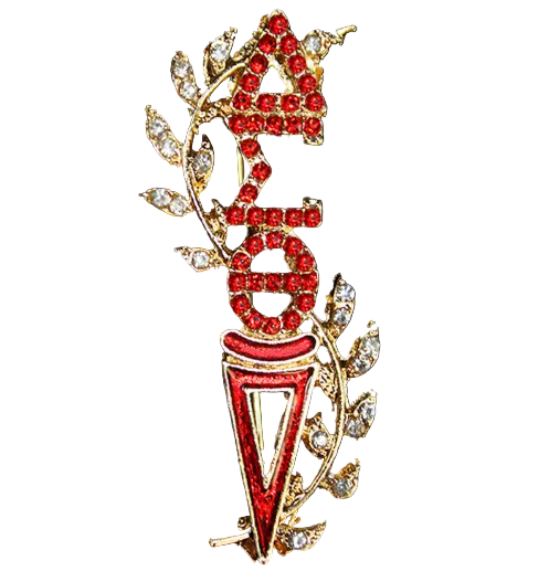Delta Sigma Theta Crystal Torch Lapel Pin