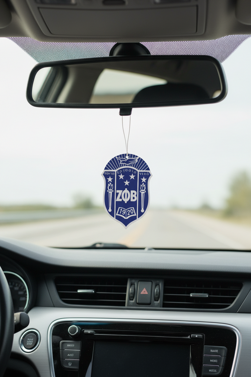 Zeta Phi Beta Shield Air Freshener