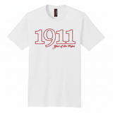 Founding Year Embroidered 1911 T-Shirt - Kappa Alpha Psi