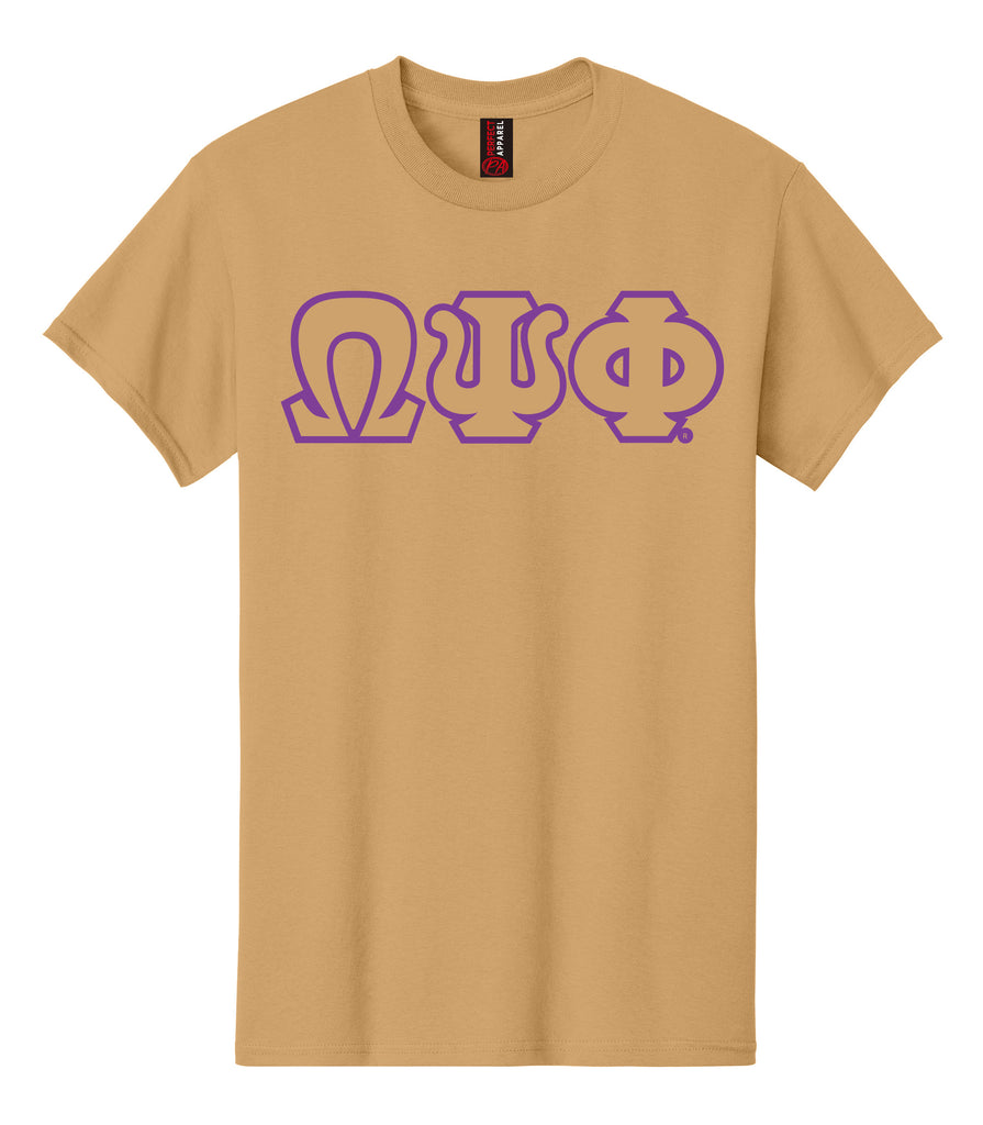 Omega Greek Lettered Embroidered T-Shirt Omega Psi Phi