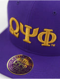 Omega Psi Phi 3D Letter Flat Bill Snapback Cap / Hat