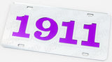 Omega Psi Phi 1911 Front License Plate - Silver