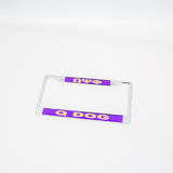 Q Dog Call Tag Plate Frame - Omega Psi Phi [CLEARANCE]