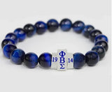 Sigma Blue Stone Beaded Bracelet - Phi Beta Sigma