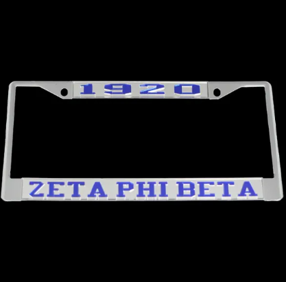 Zeta Acrylic 1920 Plate Frame (Silver)- Zeta Phi Beta
