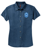 Zeta Phi Beta Denim Crest Shirt