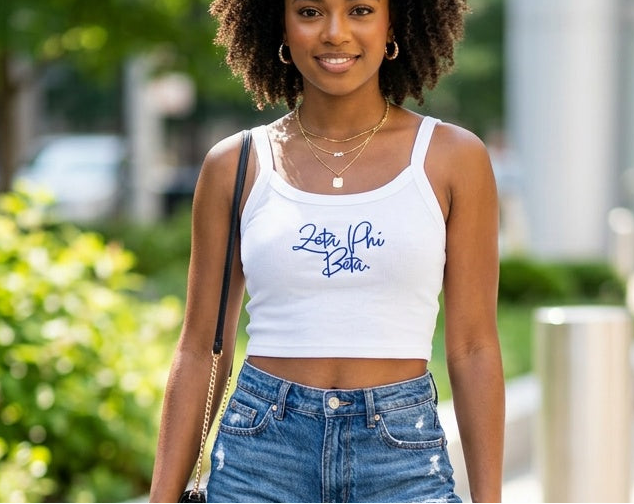 Zeta Phi Beta Crop Tank Top
