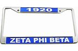 1920 Zeta Phi Beta License Plate Frame