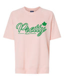 AKA French Terry Pretty Crewneck Pullover T-Shirt- Alpha Kappa Alpha