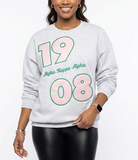 Alpha Kappa Alpha Diagonal 1908 Crewneck Sweatshirt