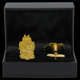Alpha Phi Alpha All Gold Shield Cufflinks