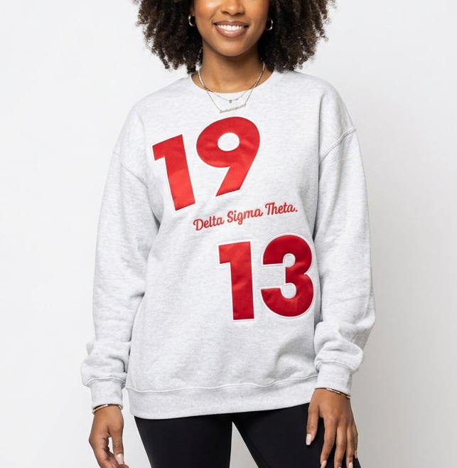 Delta Sigma Theta Diagonal 1913 Crewneck Sweatshirt