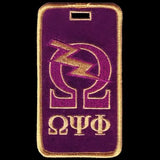 Omega Psi Phi Lightning Bolt Luggage Tag