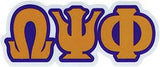 Omega Psi Phi Greek Letter Reflective Decal