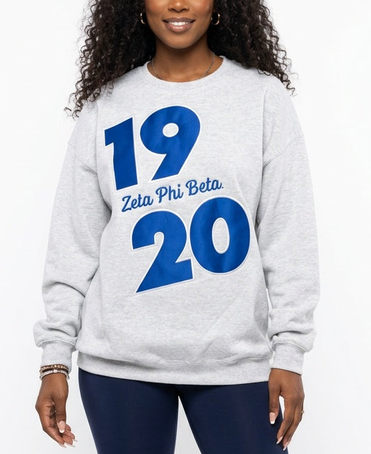 Zeta Phi Beta Diagonal 1920 Crewneck Sweatshirt