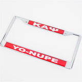 Kappa YO NUPE Call Tag License Plate Frame - Kappa Alpha Psi Fraternity, Inc.