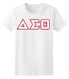 Delta 3 Lettered Embroidered T-Shirt - Delta Sigma Theta