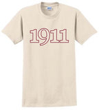 Founding Year Embroidered 1911 T-Shirt - Kappa Alpha Psi
