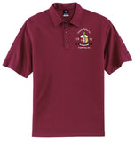 Kappa Alpha Psi Fraternity, Inc. 1911 Coat of Arms Nike Dri-FIT polo. The shirt has the Kappa Coat of Arms fully embroidered on the upper left chest and the founder year split on each side of the shield. This is a classic polo made from the best performance material by Nike.
