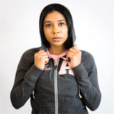 AKA Sueded Full Zip Hooded Jacket - Alpha Kappa Alpha