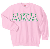 Alpha Kappa Alpha 3 Greek Letter Crewneck Sweatshirt