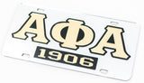 Alpha Phi Alpha 1906 License Plate