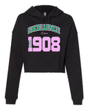 AKA Excellence Cropped Hooded Sweatshirt - Alpha Kappa Alpha