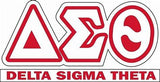 Delta Sigma Theta Greek Letter Decal