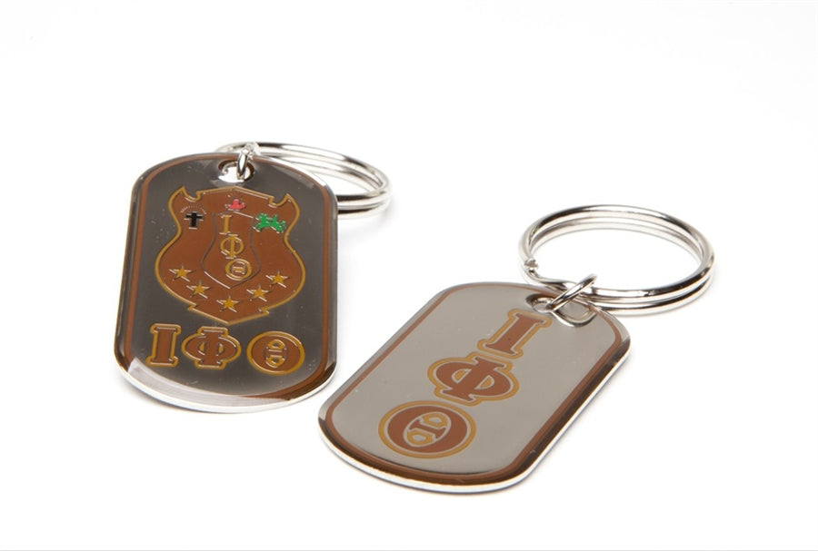 Iota Dog Tag Keychain - Iota Phi Theta