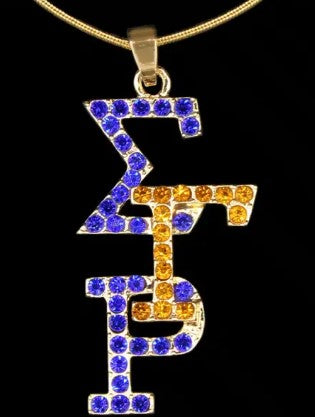 Sigma Gamma Rho Overlapping Crystal Necklace