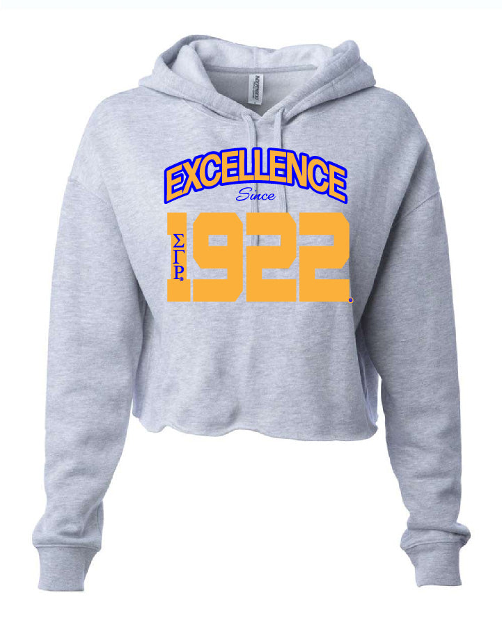 Sigma Gamma Rho Excellence Cropped Hooded Sweatshirt